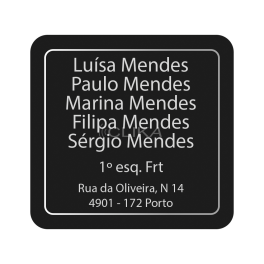Placa caixa de correio – 9 cm com 8 linhas Placa caixa de correio – 9 cm com 8 linhas