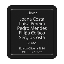 Placa caixa de correio – 9 cm com 9 linhas Placa caixa de correio – 9 cm com 9 linhas